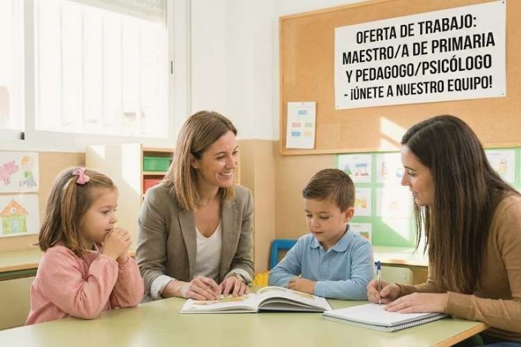 Oferta de trabajo para maestro de educación primaria y pedagogo o psicologo