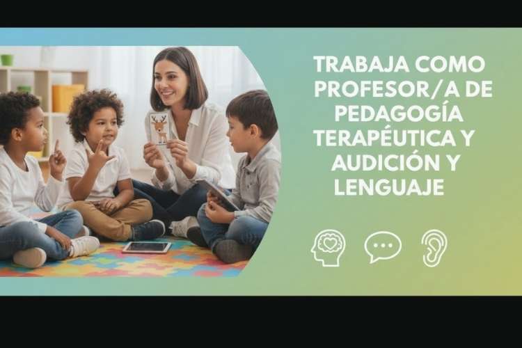 Trabaja como profesor de pedagogía terapéutica y audición y lenguaje