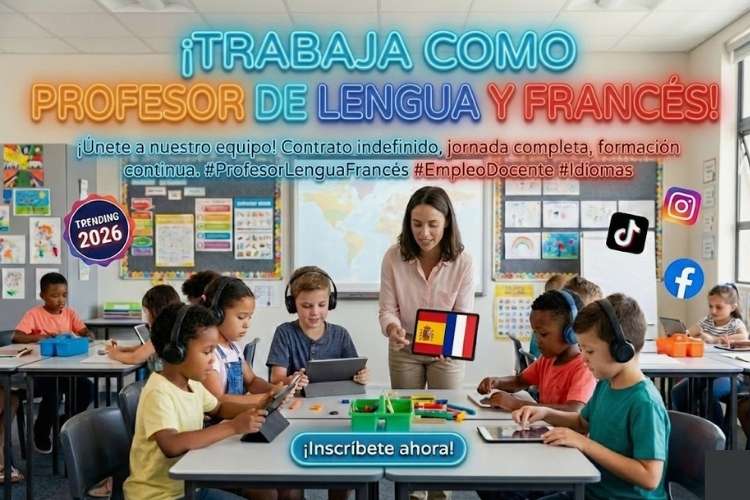 Empleo como profesor de lengua y francés
