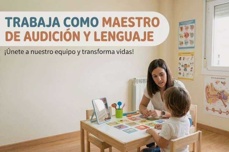 Trabaja como maestro de audición y lenguaje