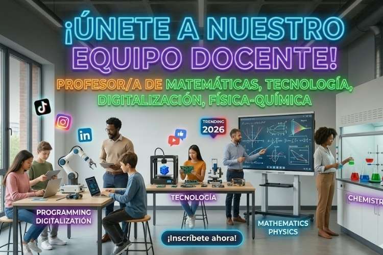 Trabaja como profesor de matemáticas, tecnología, digitalización, física-química Trabaja como profesor de matemáticas, tecnología, digitalización, física-química