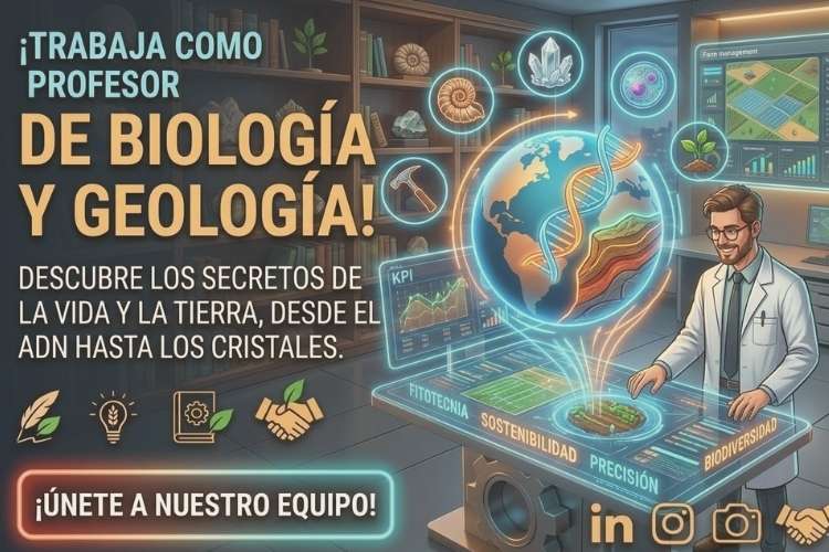 Empleo como profesor de biología y geología