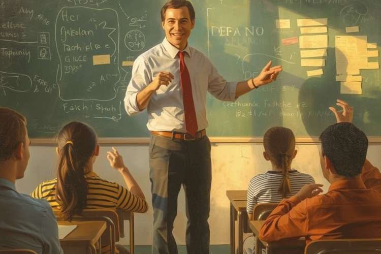 Trabaja como profesor de español