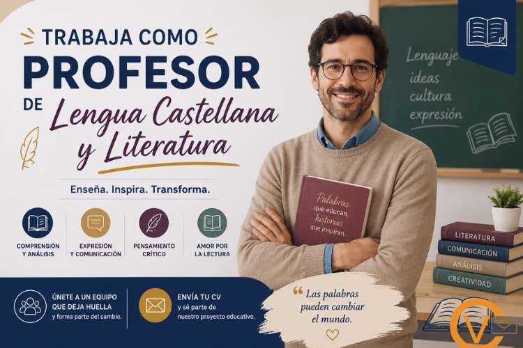 Trabaja como profesor de lengua castellana y literatura