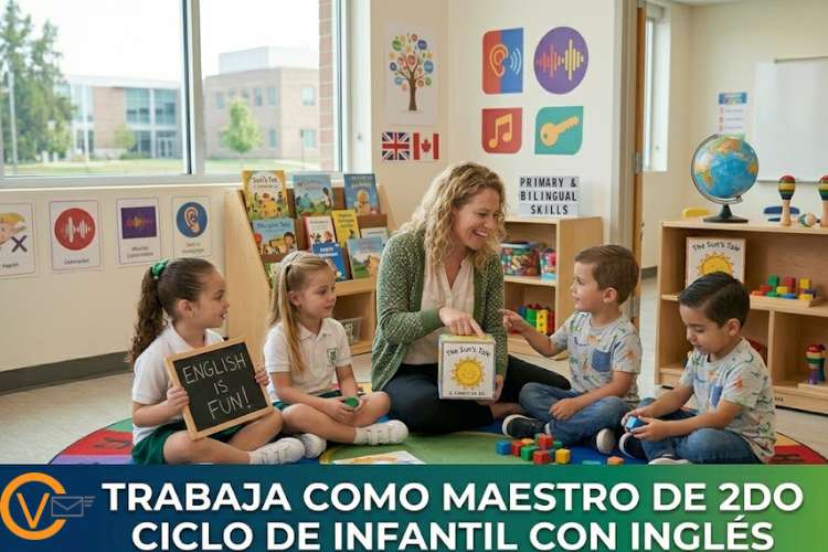 Trabaja como maestro de 2do ciclo de infantil con inglés