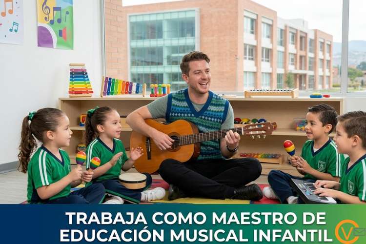 Trabaja como maestro de educación musical infantil
