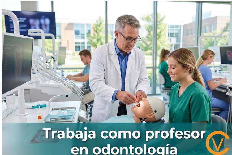 Trabaja como profesor en odontología