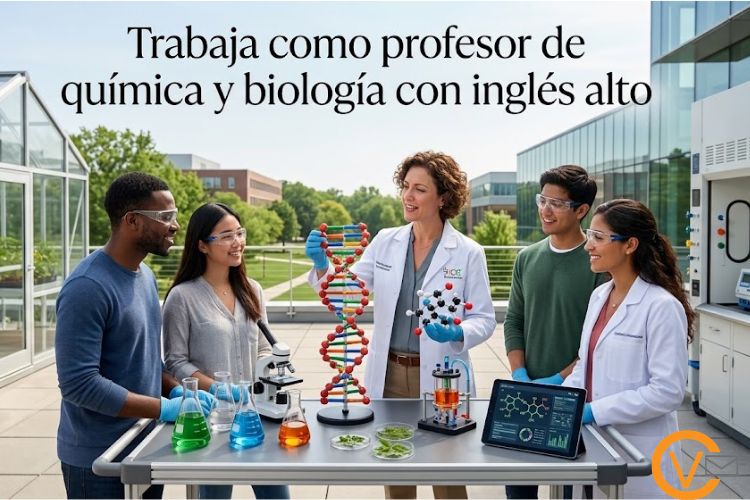 Trabaja como profesor de química y biología con inglés alto Trabaja como profesor de química y biología con inglés alto