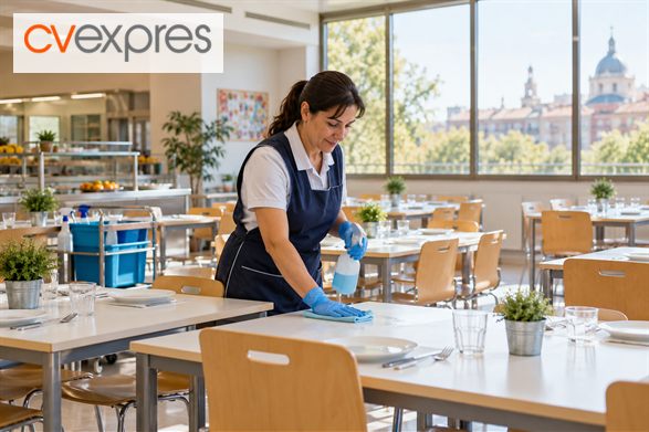 Auxiliar de limpieza y comedor en colegio privado de Madrid