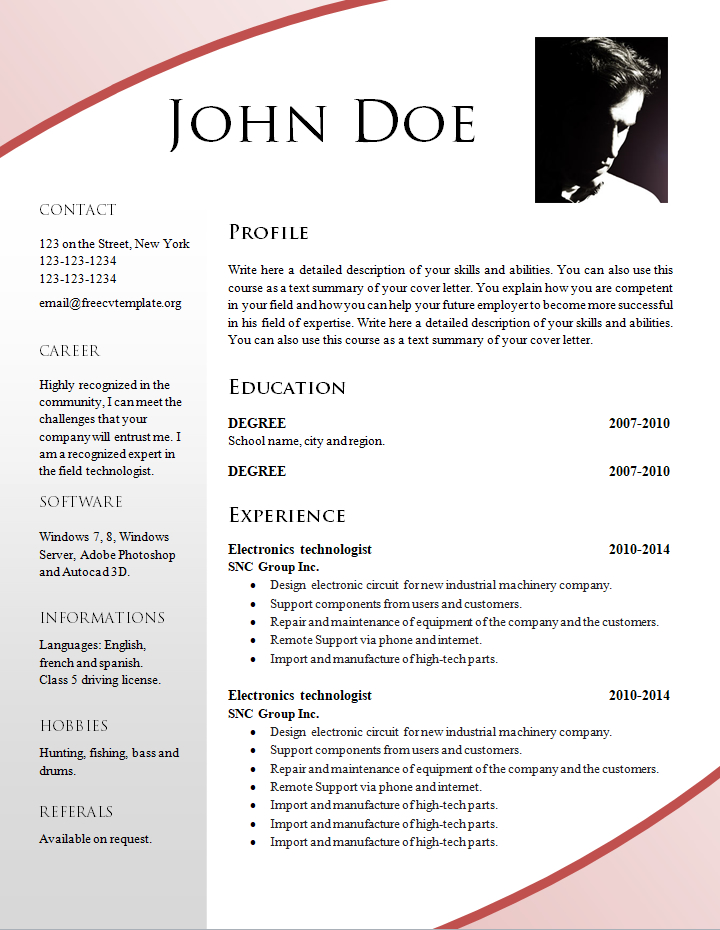 plantillas de curriculum gratis cvexpres ejemplo de curriculum vitae en word