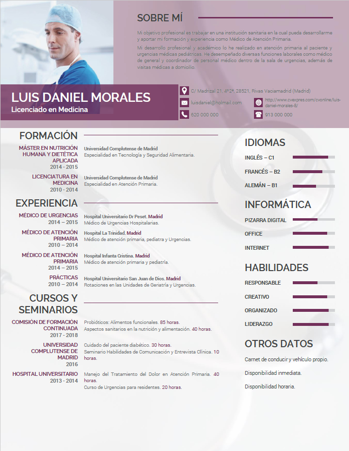 modelo,de,curriculum,medico