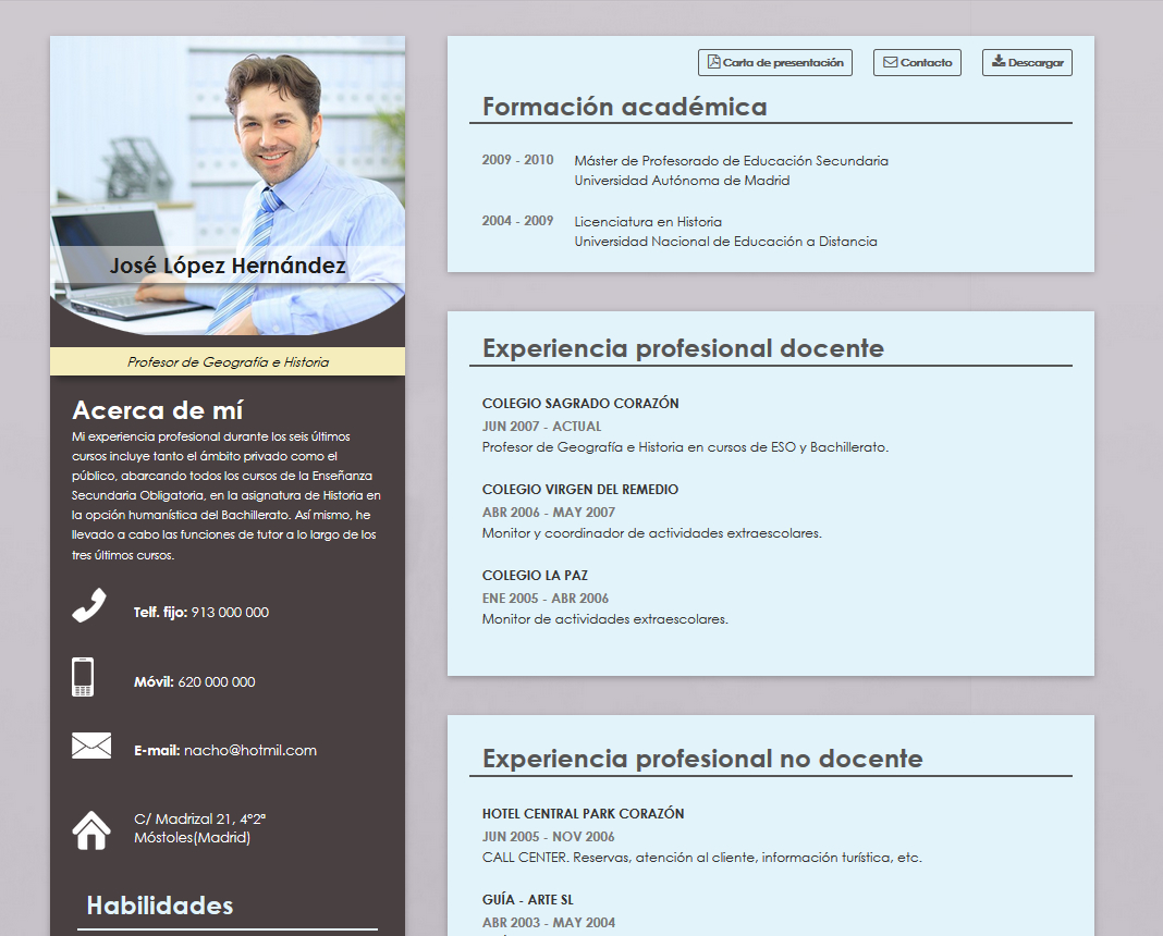 Online cv