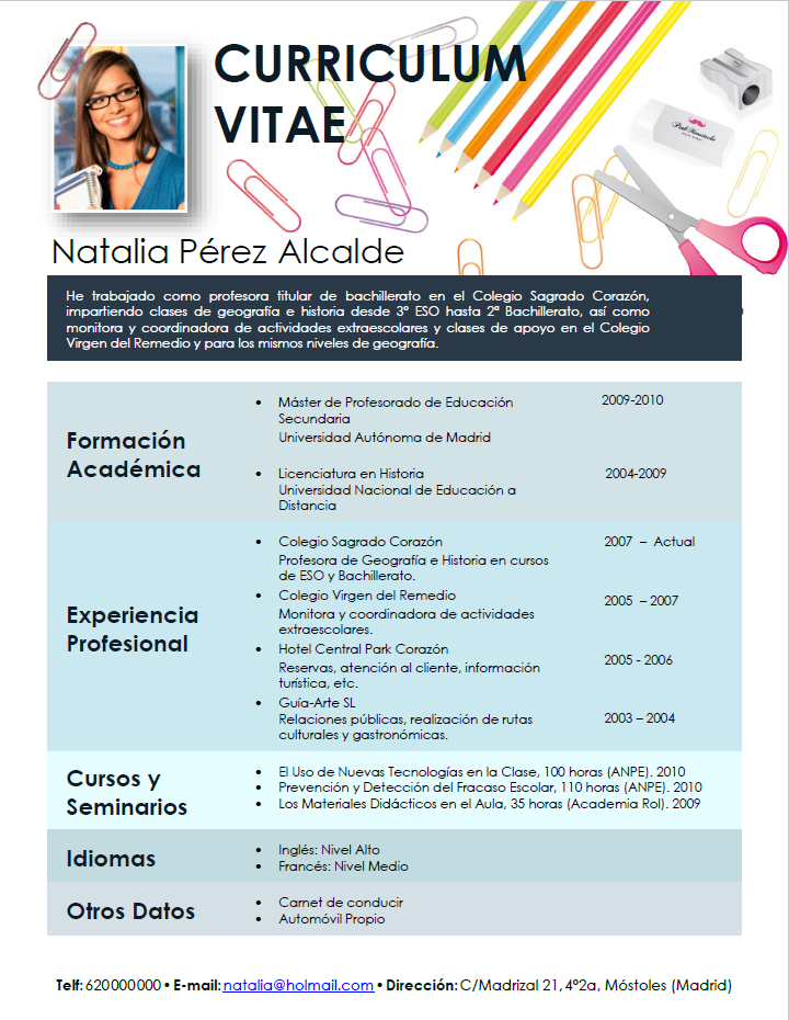 Curriculum vitae udec picture