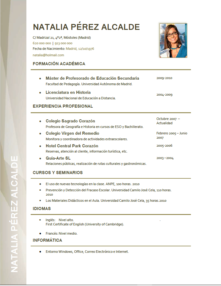 ejemplos de resume en english
