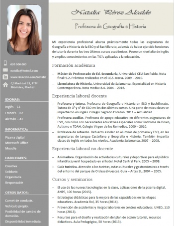machotes de curriculum vitae