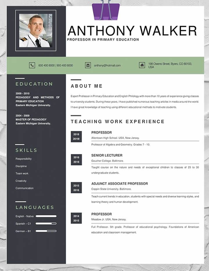 Teacher resume examples  education resume for teaching job